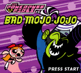 Powerpuff Girls Bad Mojo Jojo title screen for GameBoy Color